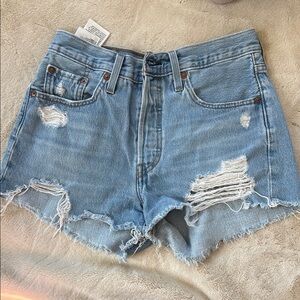 LEVIS 25 - Distressed Denim Women Shorts